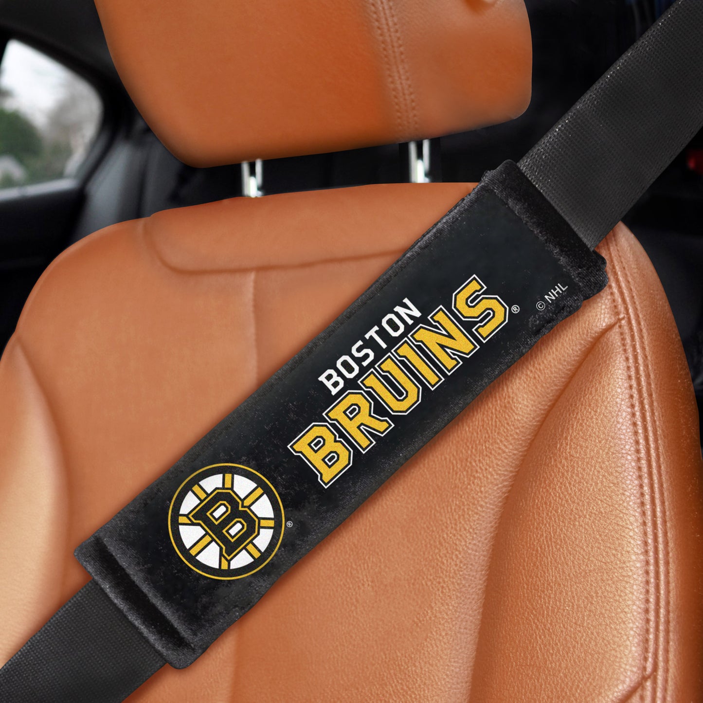 Boston Bruins Embroidered Seatbelt Pad - 2 Pieces