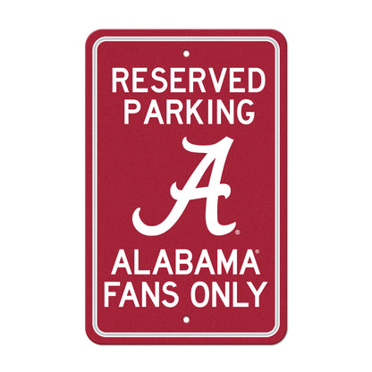 Alabama Crimson Tide Team Color Reserved Parking Sign Décor 18in. X 11.5in. Lightweight