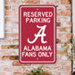 Alabama Crimson Tide Team Color Reserved Parking Sign Décor 18in. X 11.5in. Lightweight