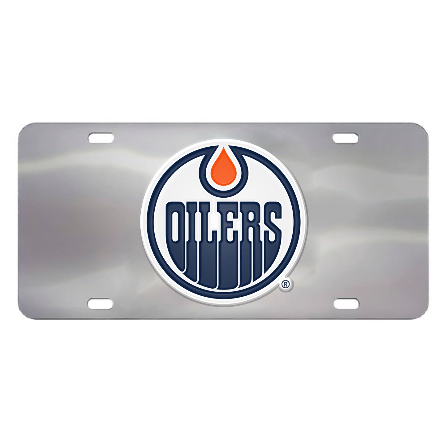 Edmonton Oilers 3D Stainless Steel License Plate