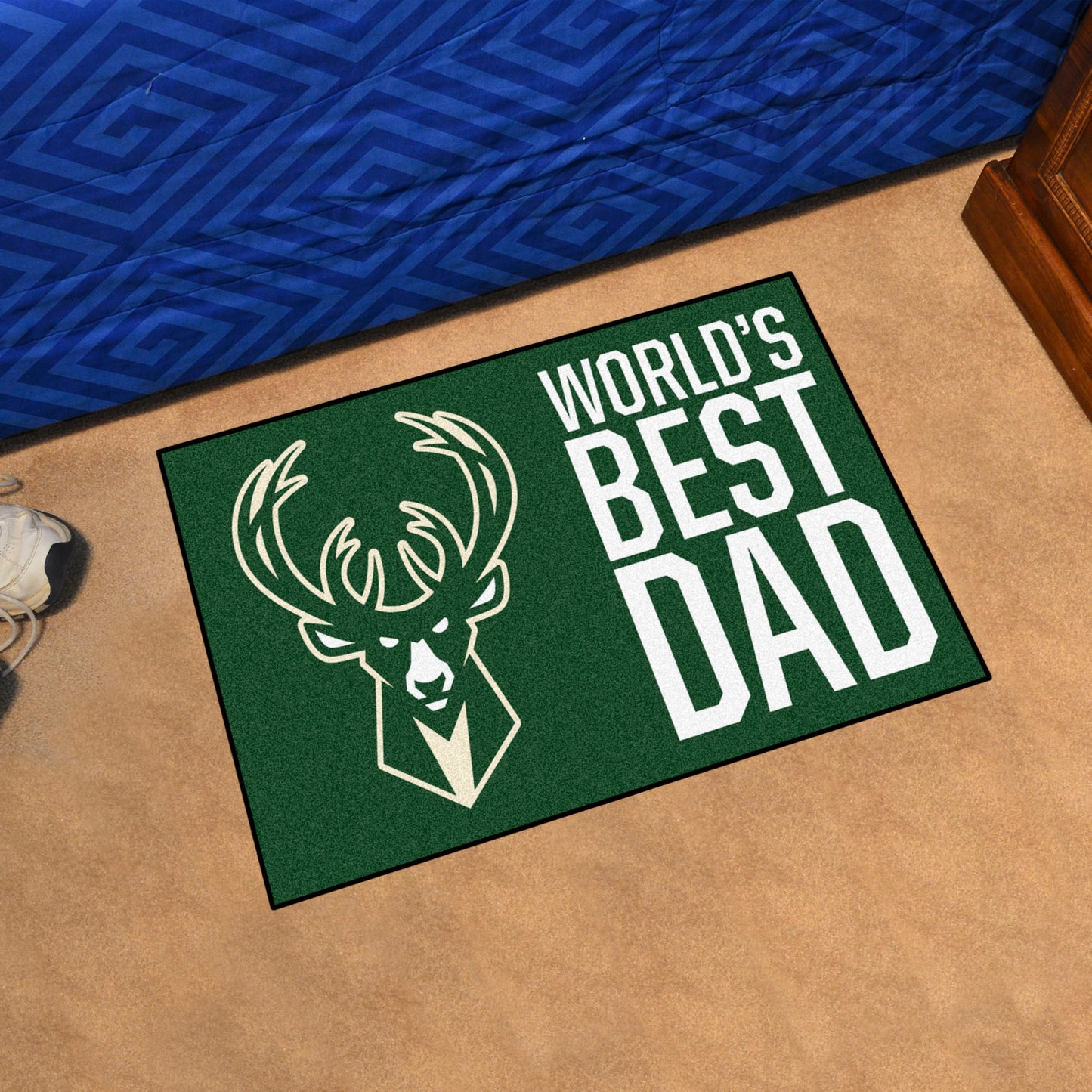 Milwaukee Bucks Starter Mat Accent Rug - 19in. x 30in. World's Best Dad Starter Mat