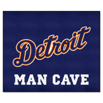 Detroit Tigers Man Cave Tailgater Rug - 5ft. x 6ft. - Detroit Script Alternate Logo