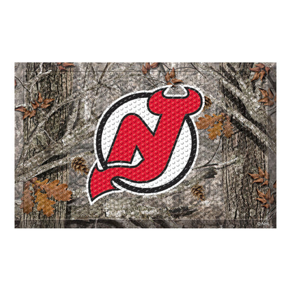 New Jersey Devils Rubber Scraper Door Mat, Camo Color