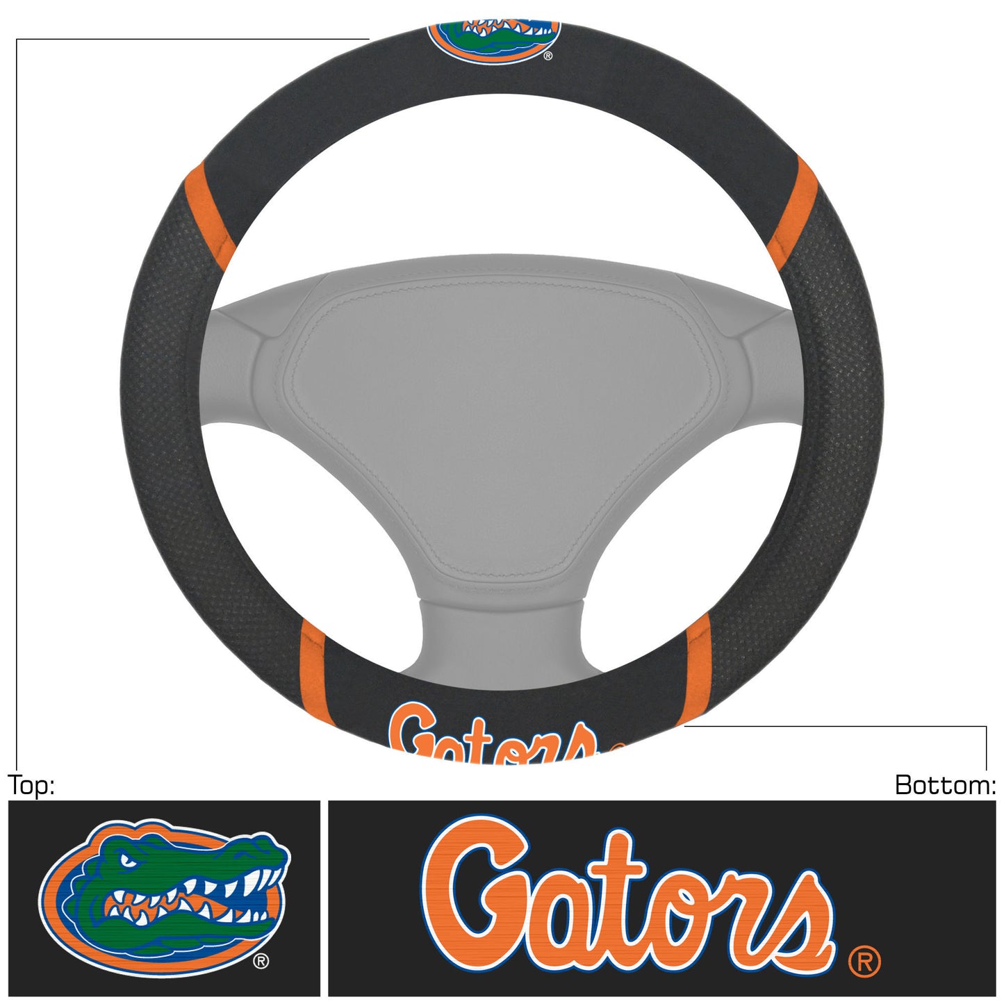 Florida Gators Embroidered Steering Wheel Cover