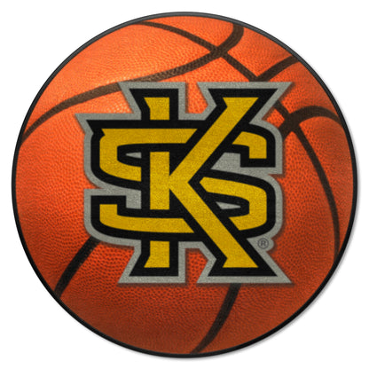 Kennesaw State Owls Basketball Rug - 27in. Diameter - "Interlocked KS" Logo