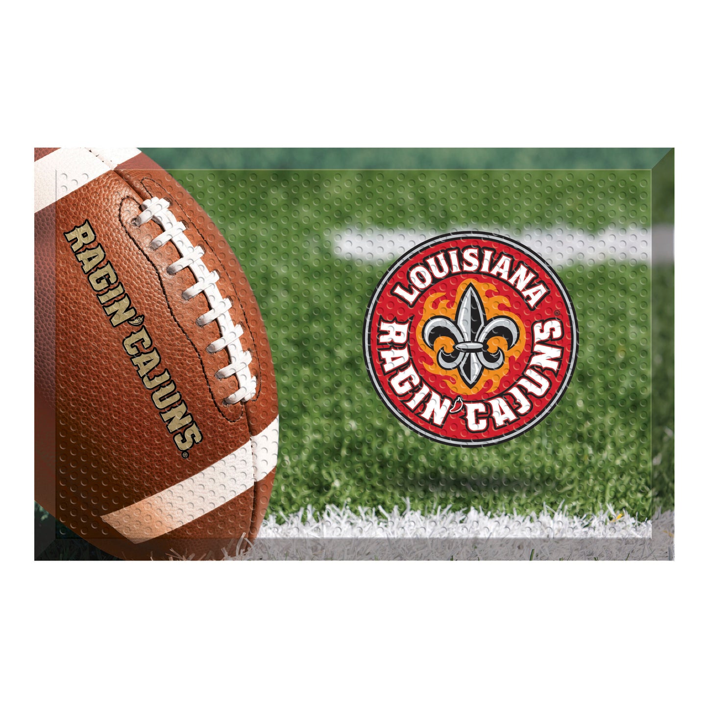 Louisiana-Lafayette Ragin' Cajuns Rubber Scraper Door Mat