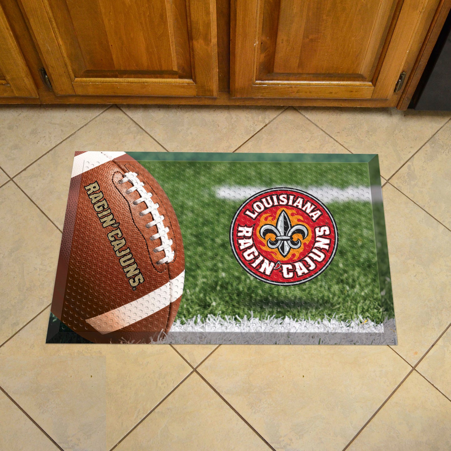 Louisiana-Lafayette Ragin' Cajuns Rubber Scraper Door Mat