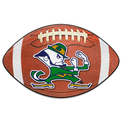 Notre Dame Fighting Irish Football Rug - 20.5in. x 32.5in. - Leprechaun Alternate Logo
