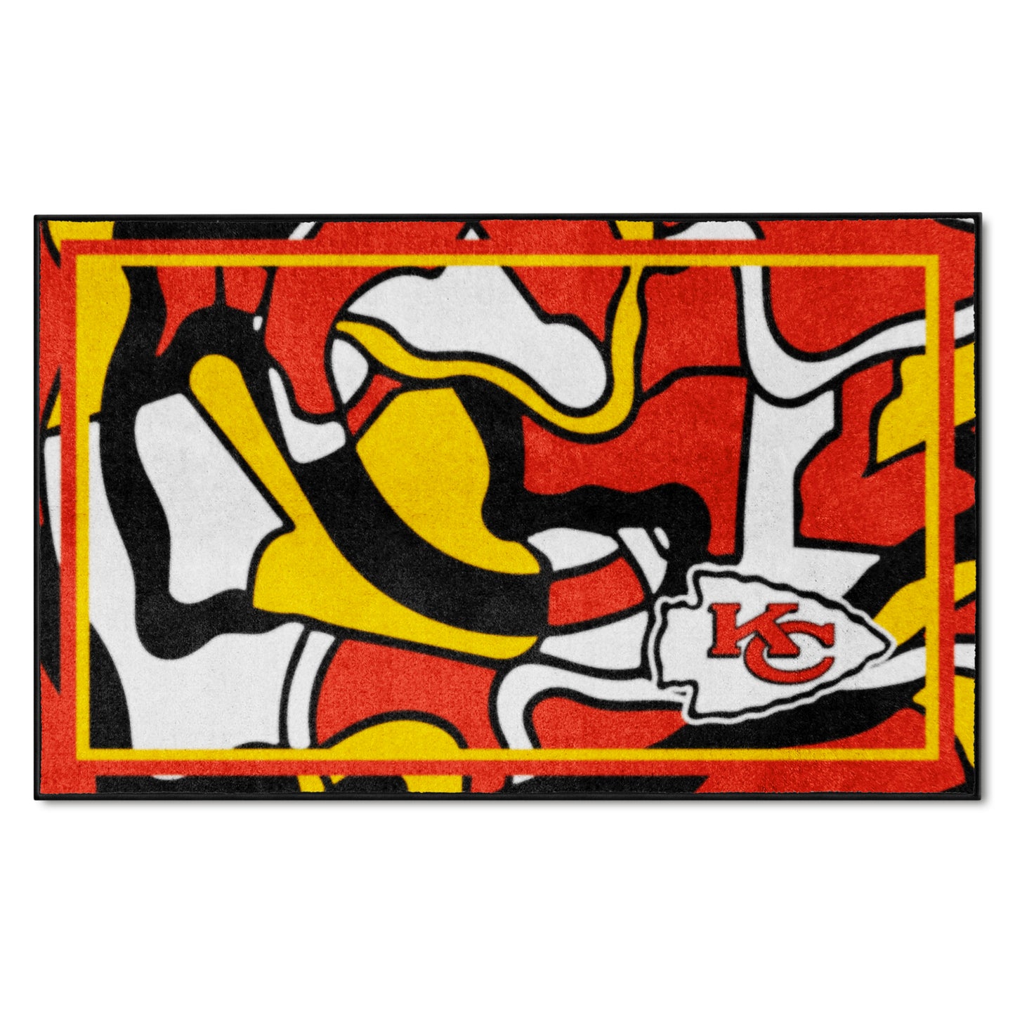 Kansas City Chiefs 4ft. x 6ft. Plush Area Rug XFIT Design