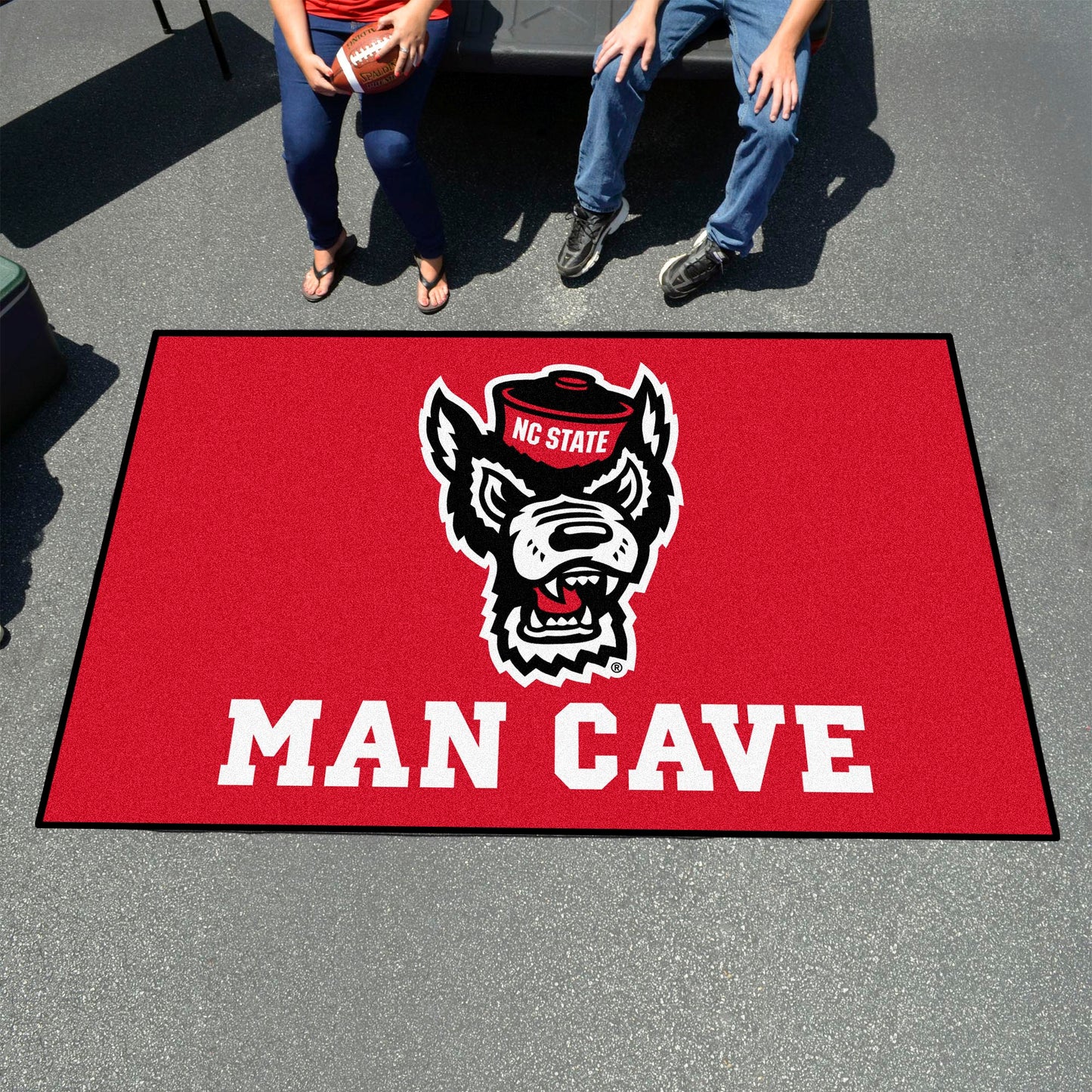 NC State Wolfpack Man Cave Ulti-Mat Rug - 5ft. x 8ft. - Wolf Head Primary Logo