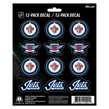 Winnipeg Jets 12 Count Mini Decal Sticker Pack