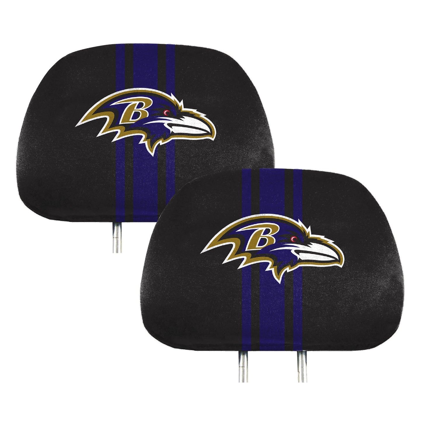 Baltimore Ravens Printed Head Rest Cover Set - 2 Pieces