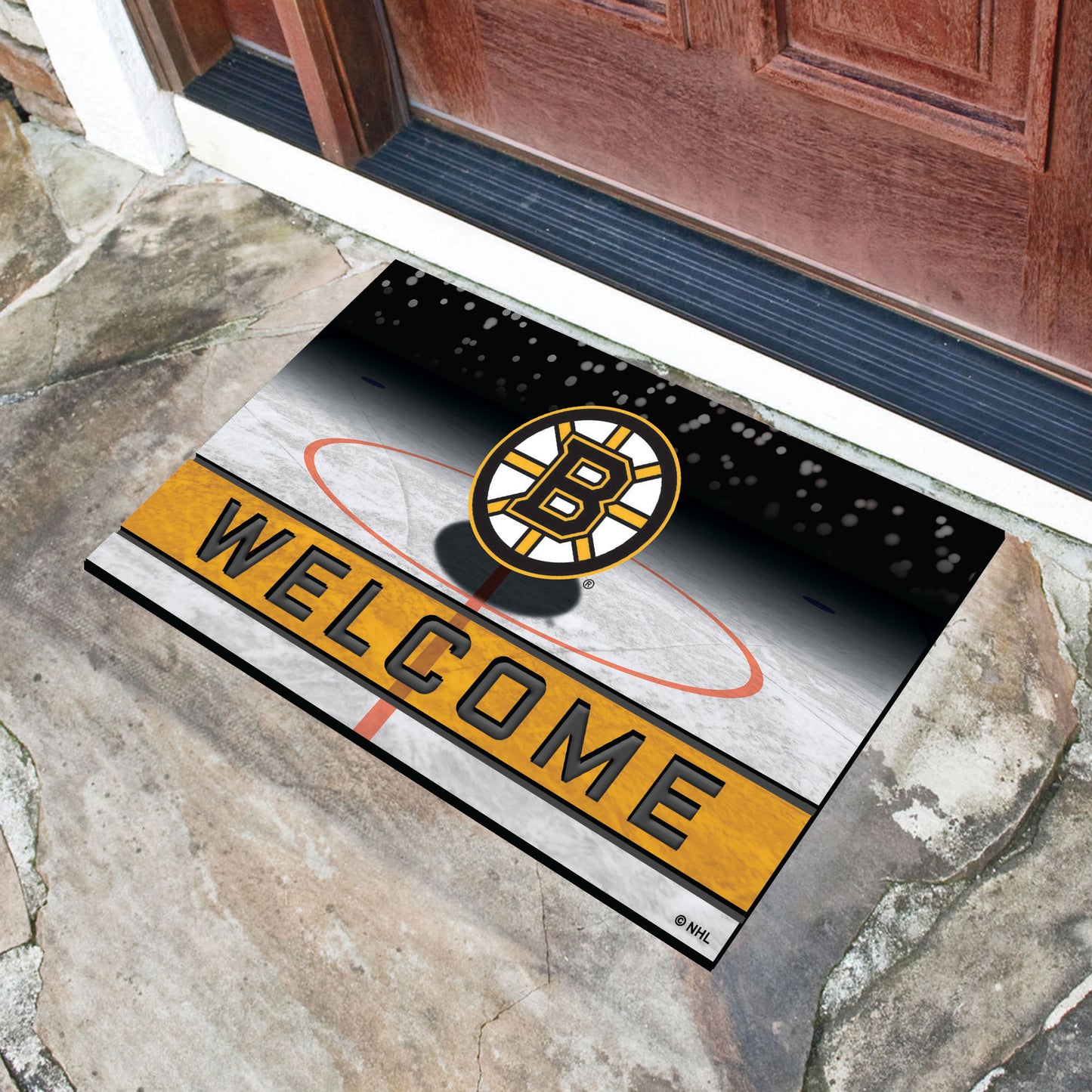 Boston Bruins Crumb Rubber Door Mat - 18in. x 30in.