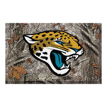 Jacksonville Jaguars Rubber Scraper Door Mat, Camo Color
