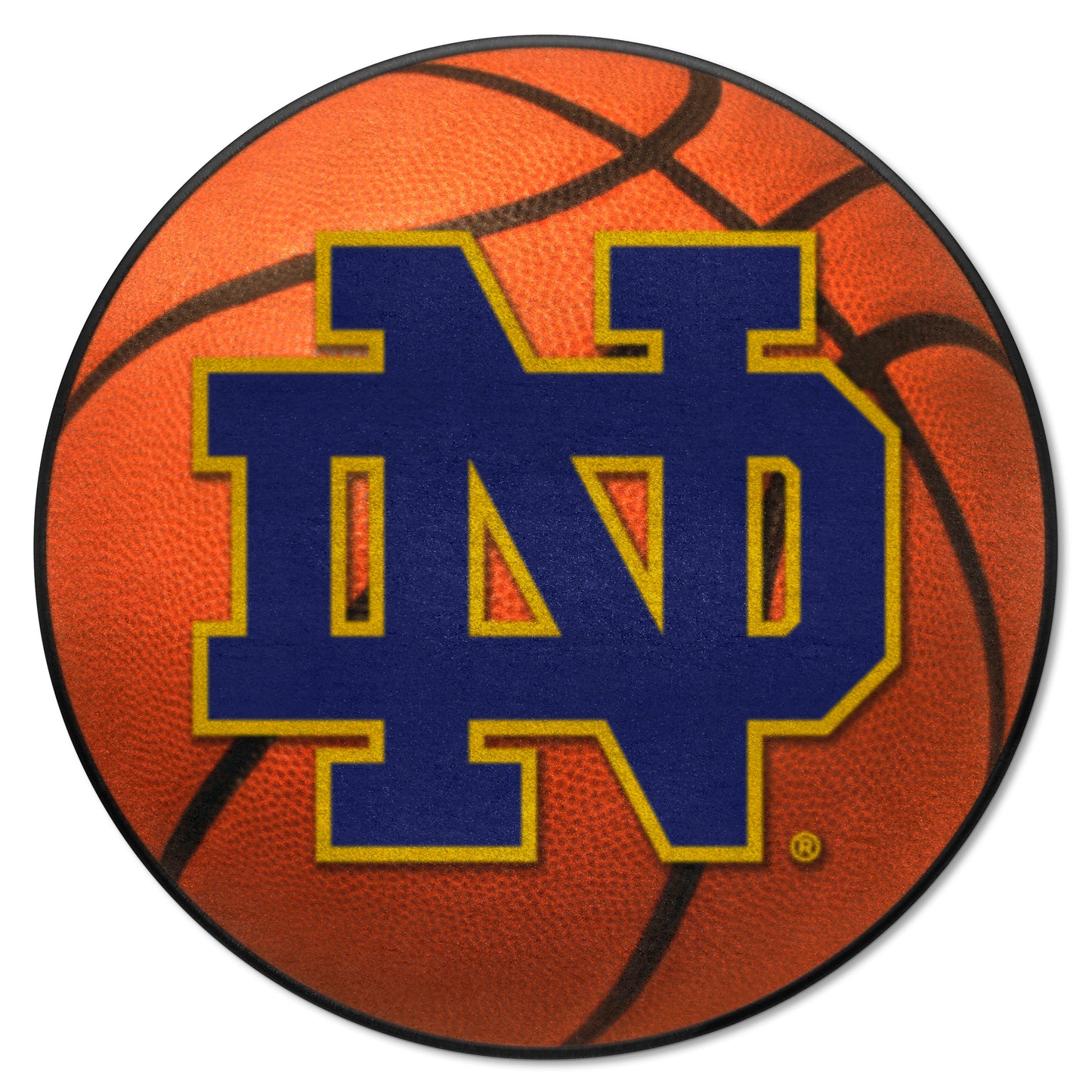 Notre Dame Fighting Irish Basketball Rug - 27in. Diameter - ND Primary Logo