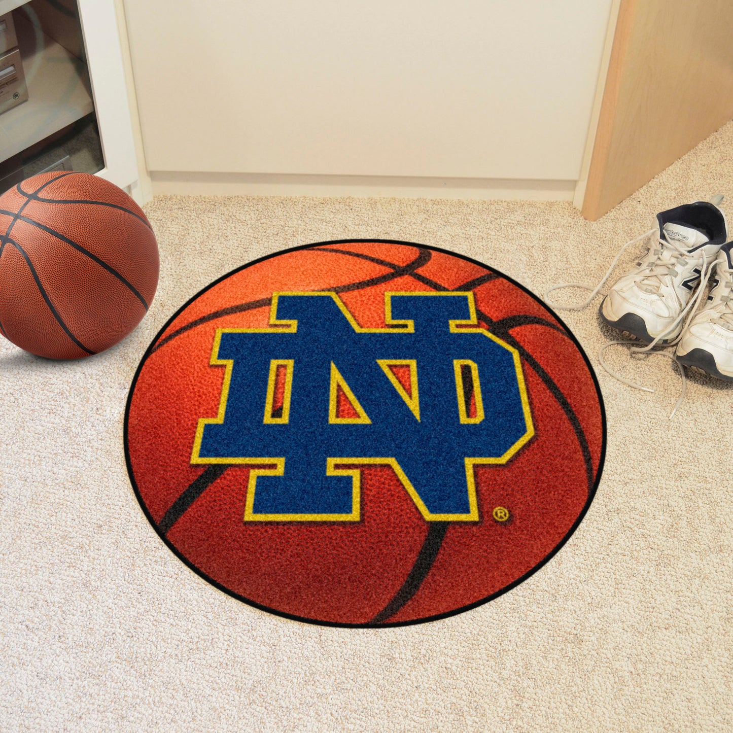 Notre Dame Fighting Irish Basketball Rug - 27in. Diameter - ND Primary Logo