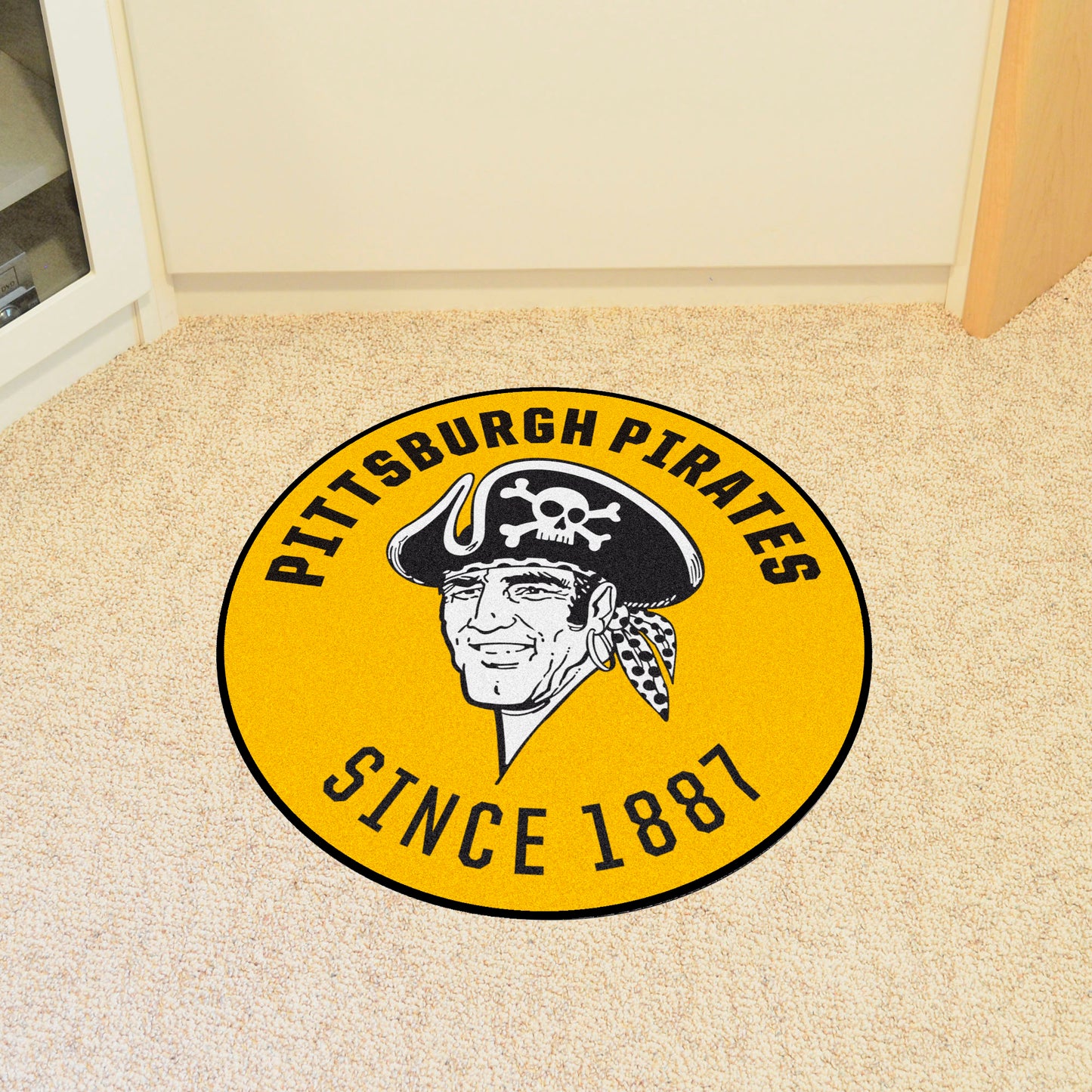 Pittsburgh Pirates Roundel Rug - 27in. Diameter - Retro Collection, 1977 Pittsburgh Pirates