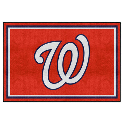 Washington Nationals 5ft. x 8 ft. Plush Area Rug - W Alternate Logo