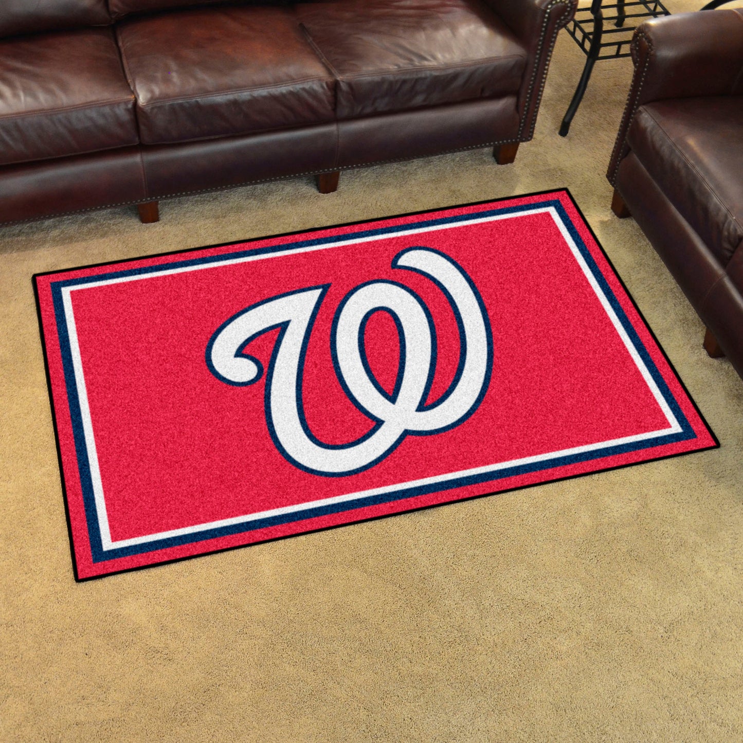 Washington Nationals 5ft. x 8 ft. Plush Area Rug - W Alternate Logo