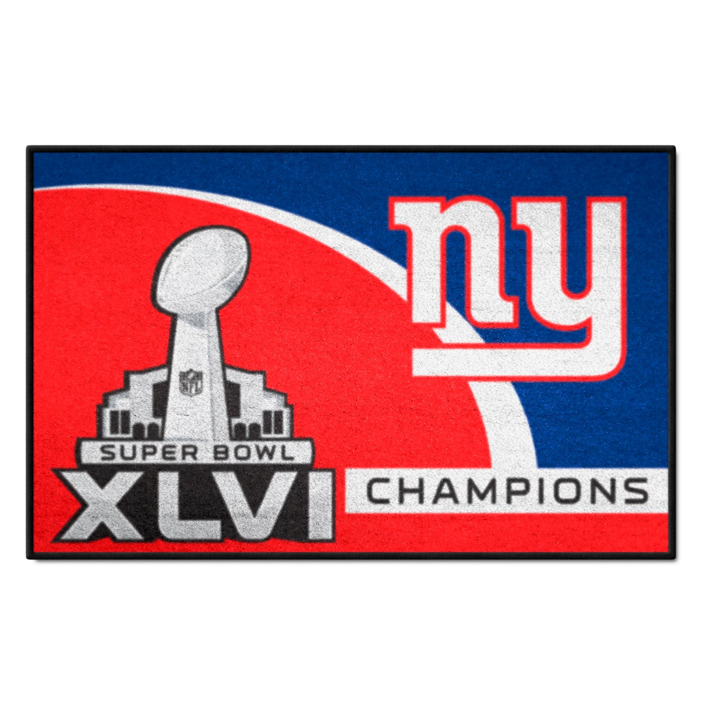 New York Giants 2012 Super Bowl XLVI Champions Starter Mat Accent Rug - 19in. x 30in.