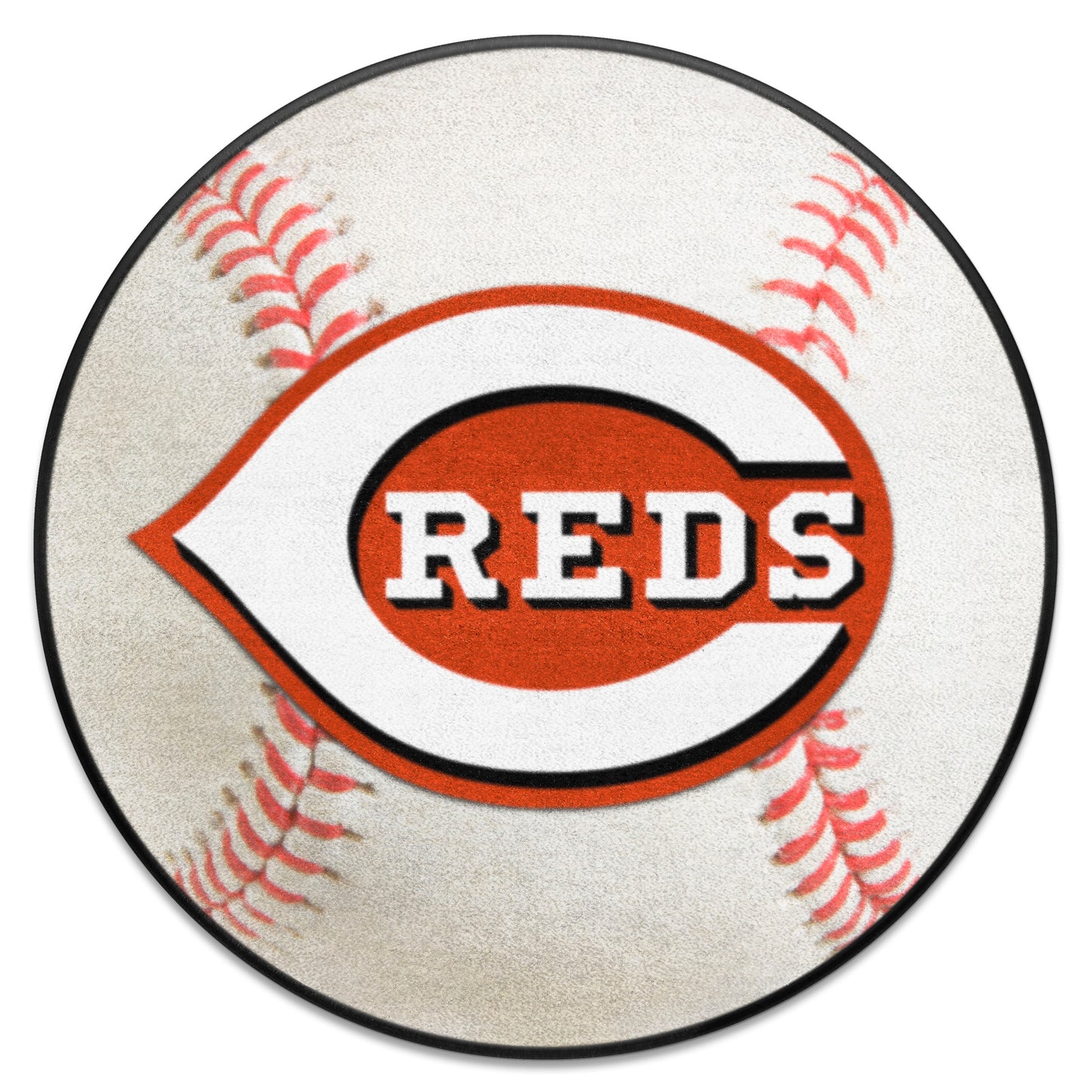 Cincinnati Reds Baseball Rug - 27in. Diameter - "C Reds" Logo