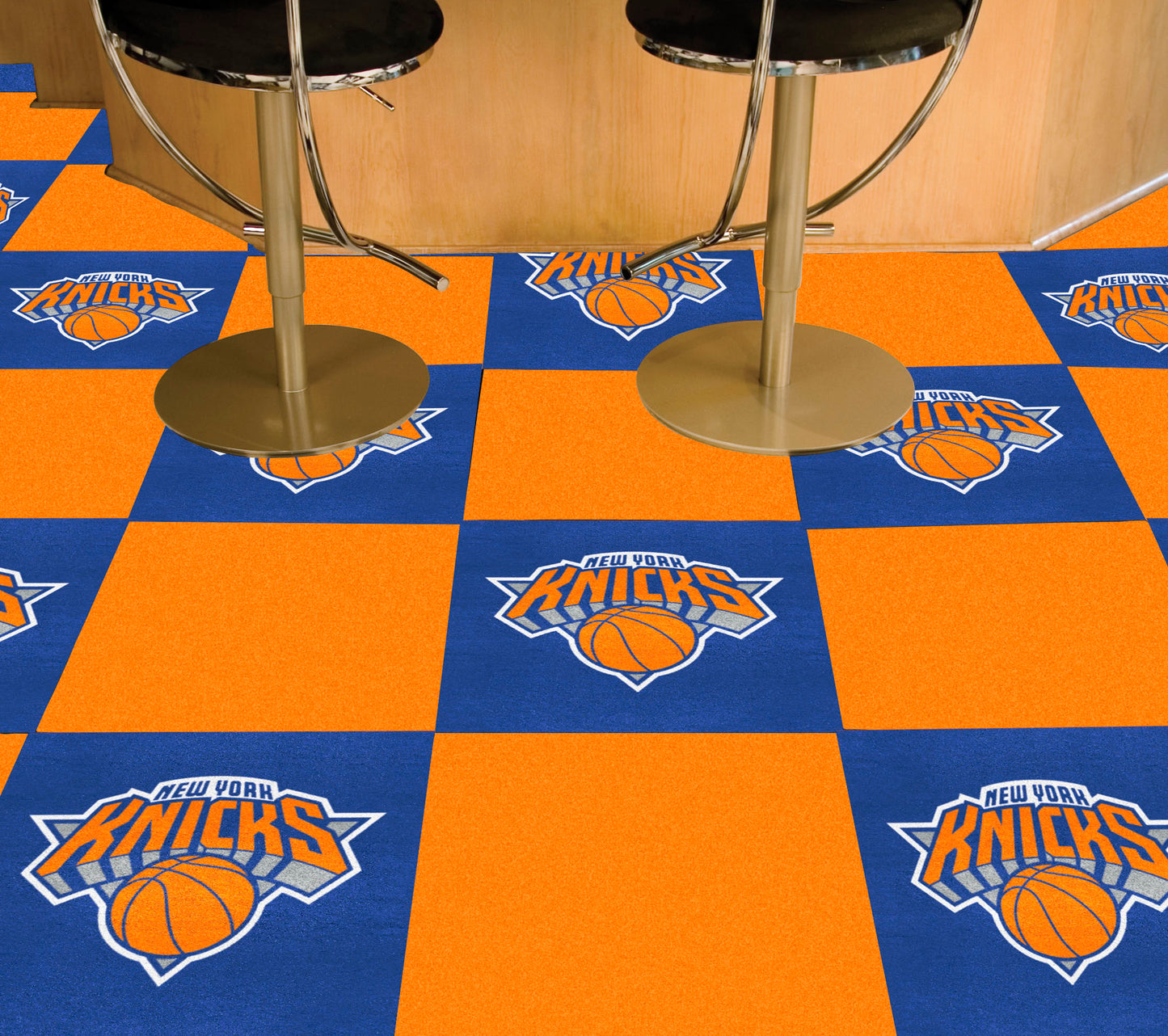 New York Knicks Team Carpet Tiles - 45 Sq Ft.