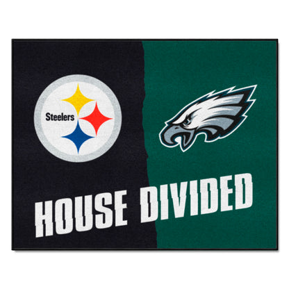 NFL Steelers / Eagles House Divided Rug