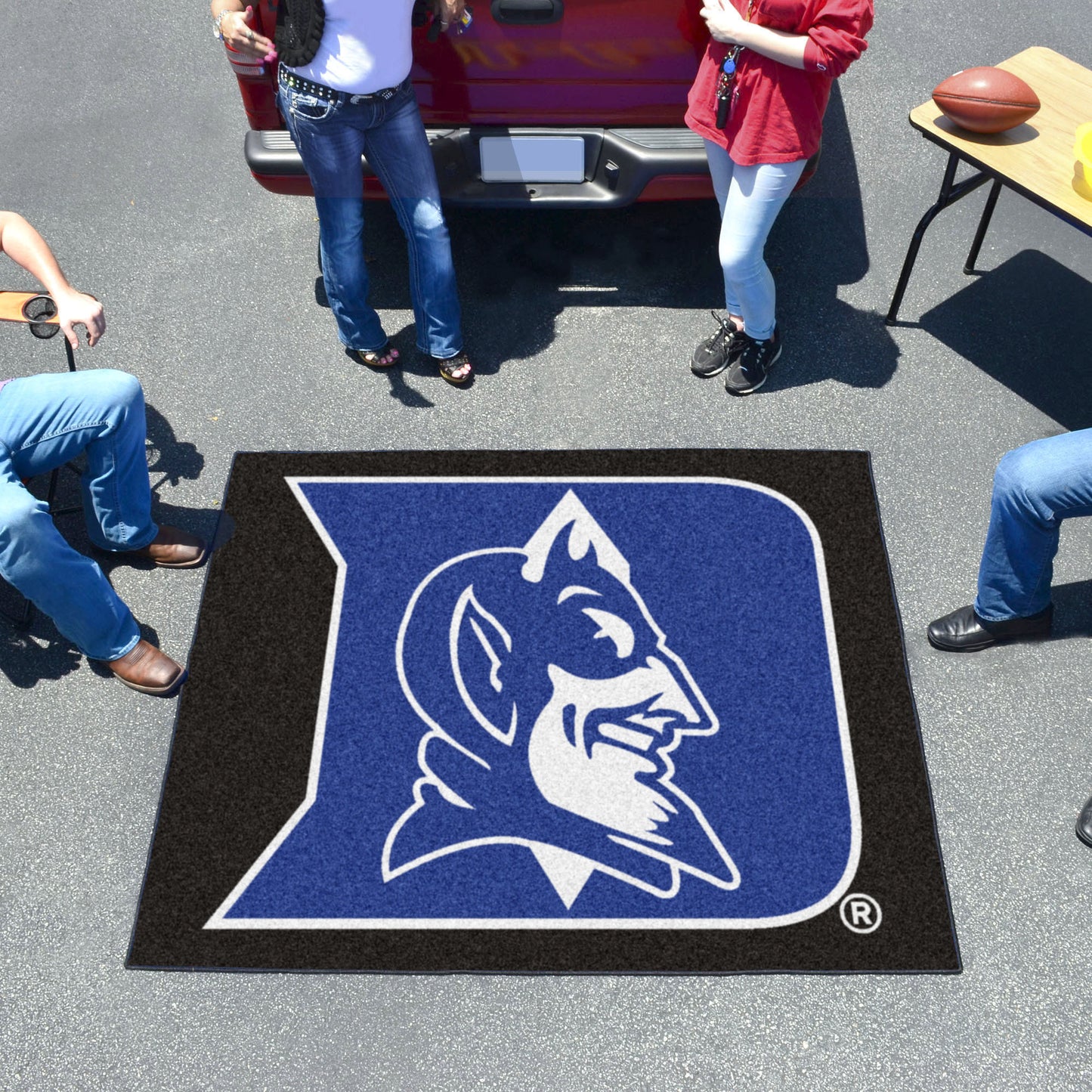 Duke Blue Devils Tailgater Rug - 5ft. x 6ft. - "D & Devil" Logo