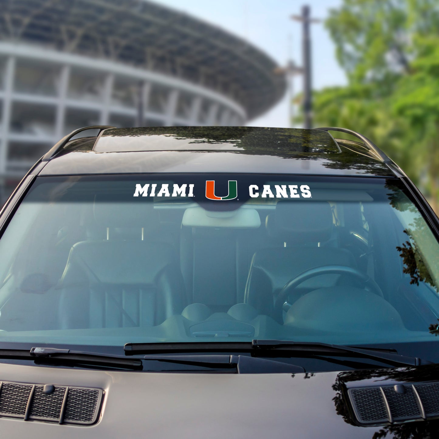 Miami Hurricanes Sun Stripe Windshield Decal 3.25 in. x 34 in.