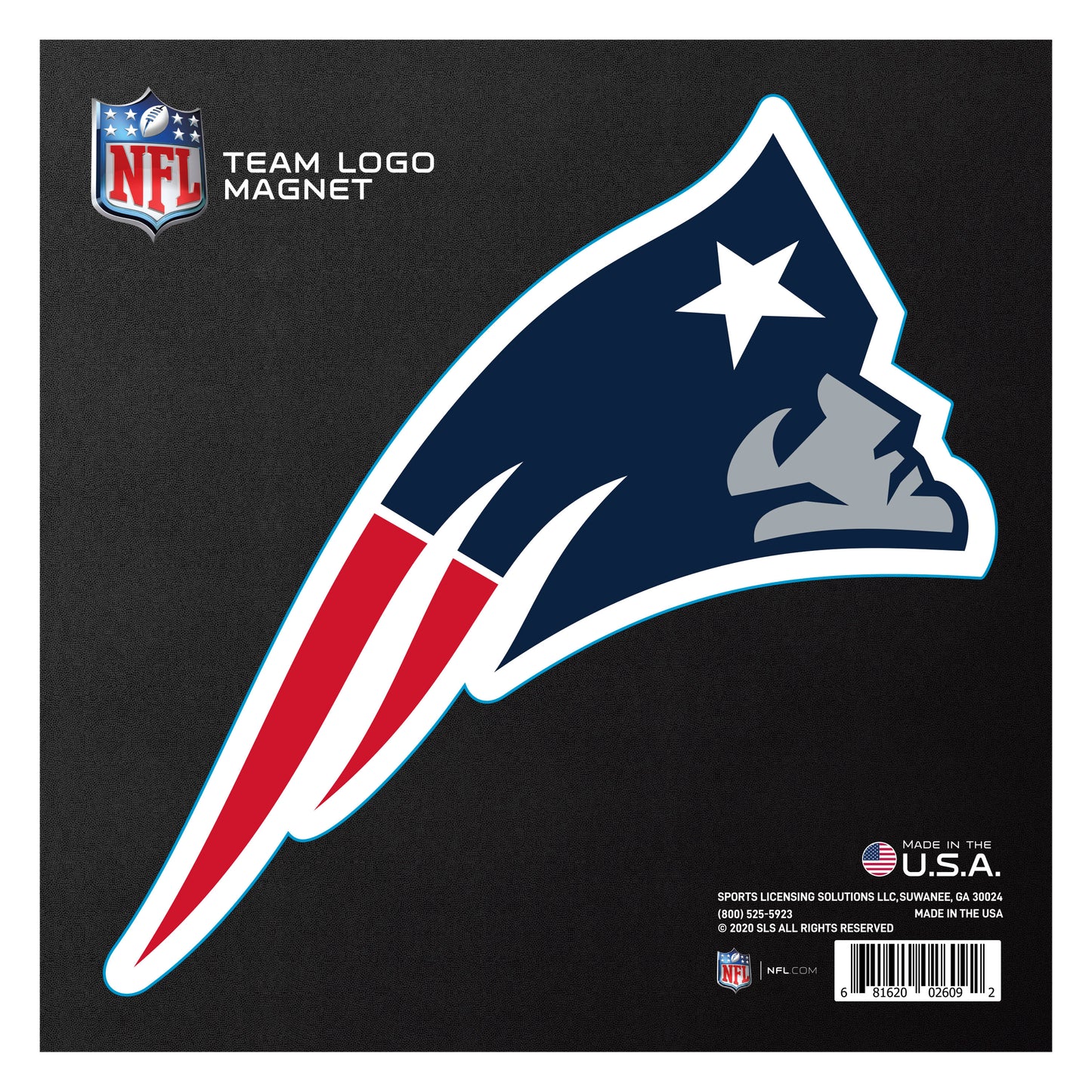 New England Patriots Large Team Logo Magnet 10" (11.0902"x11.7265")