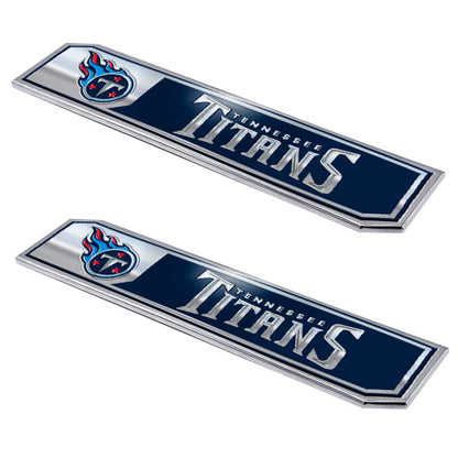 Tennessee Titans 2 Piece Heavy Duty Aluminum Embossed Truck Emblem Set