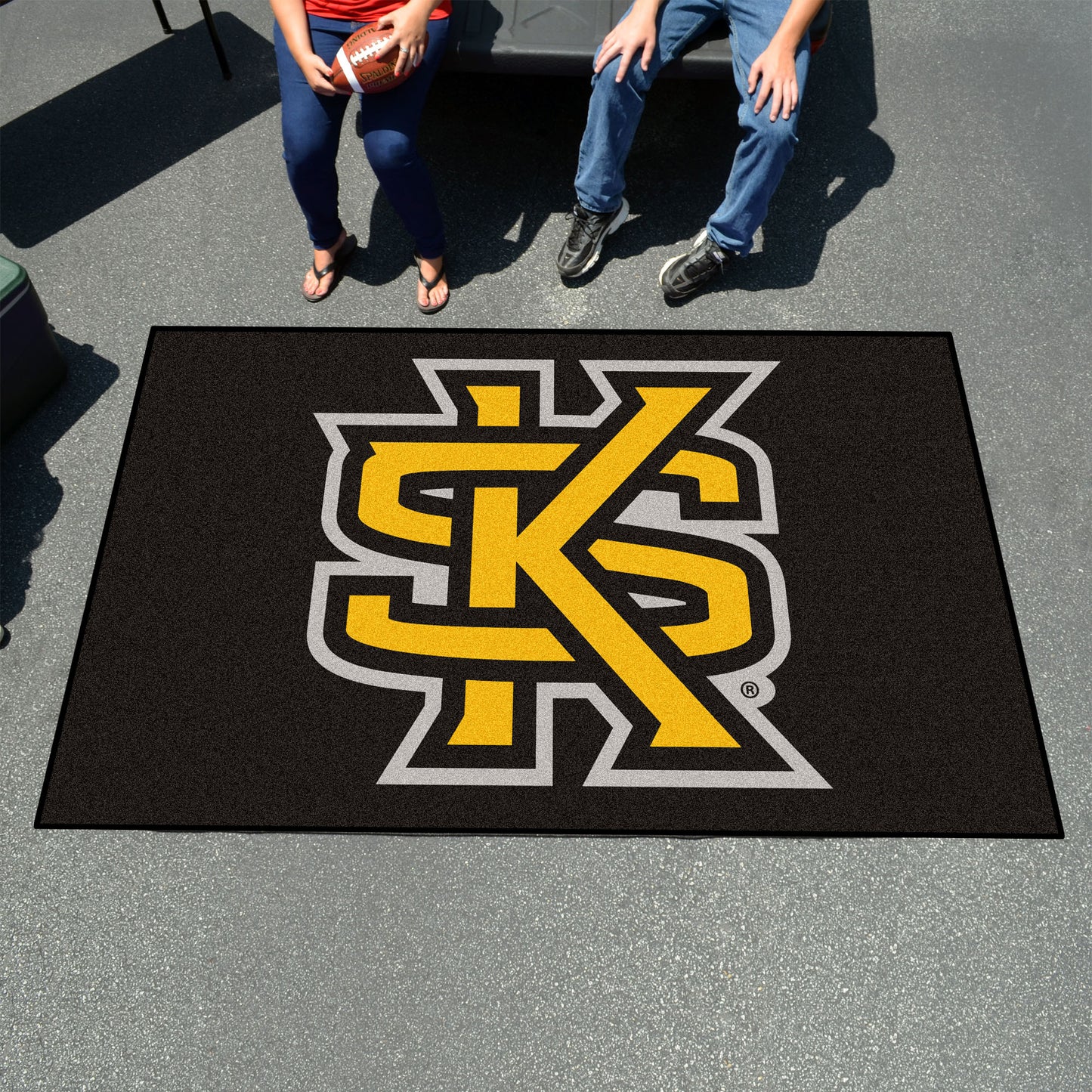 Kennesaw State Owls Ulti-Mat Rug - 5ft. x 8ft. - "Interlocked KS" Logo