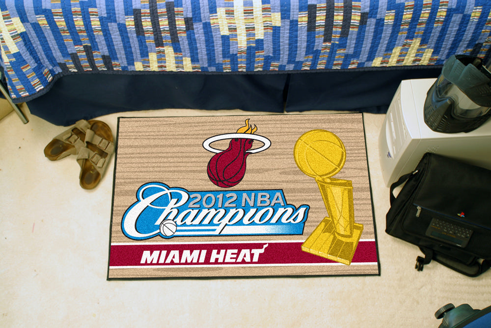 Miami Heat 2012 NBA Champions Starter Mat Accent Rug - 19in. x 30in.
