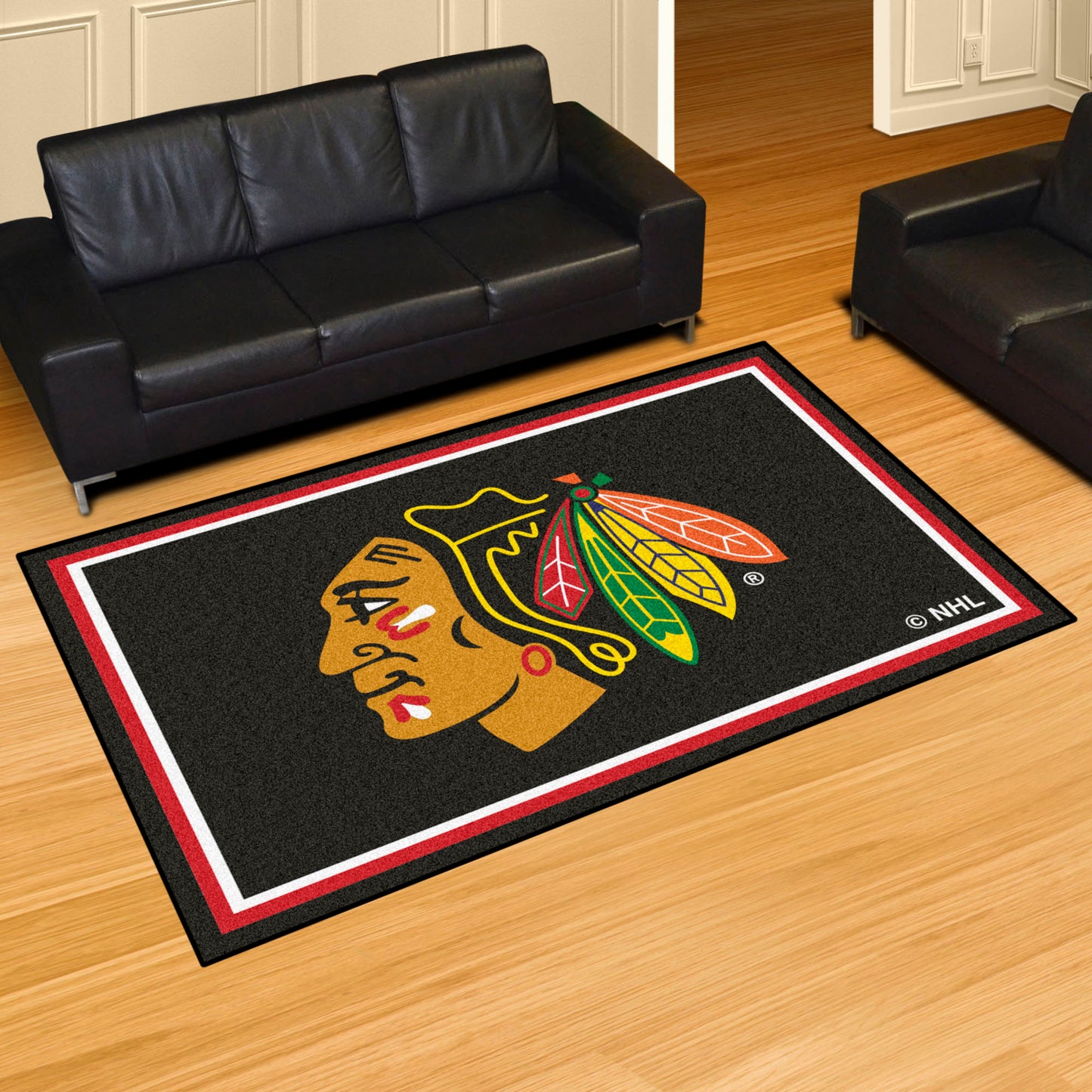 Chicago Blackhawks 5ft. x 8 ft. Plush Area Rug