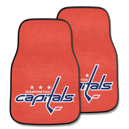 Washington Capitals Front Carpet Car Mat Set - 2 Pieces - "Capitals" Logo