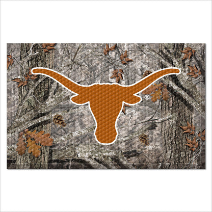 Texas Longhorns Rubber Scraper Door Mat, Camo Color