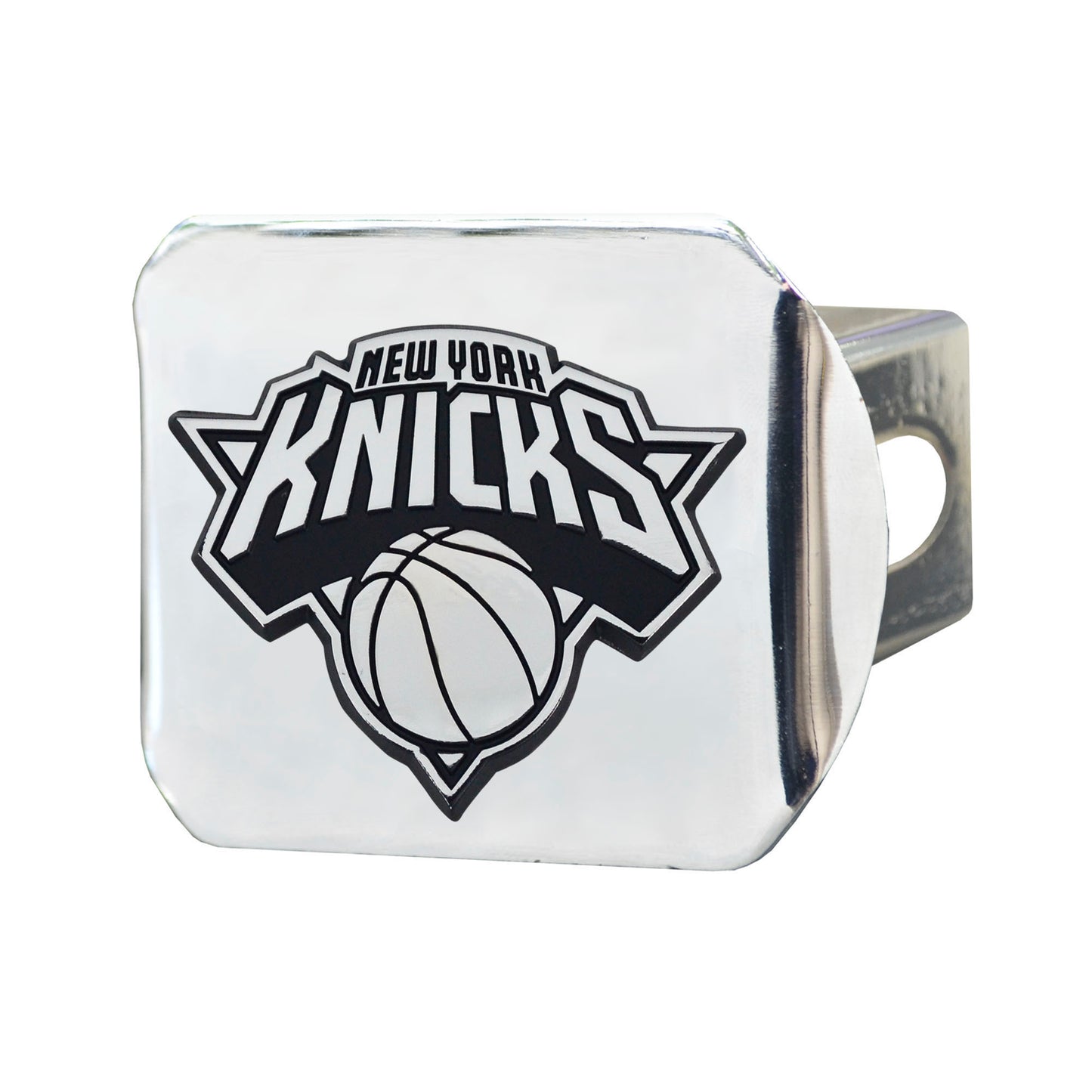 New York Knicks Chrome Metal Hitch Cover with Chrome Metal 3D Emblem