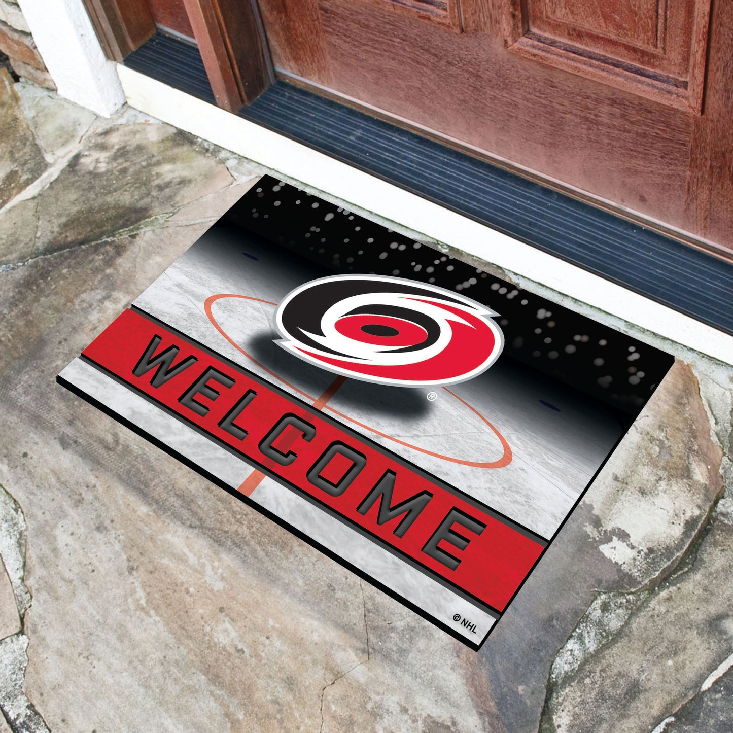 Carolina Hurricanes Crumb Rubber Door Mat - 18in. x 30in.