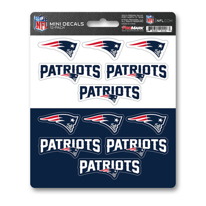 New England Patriots 12 Count Mini Decal Sticker Pack