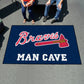 Atlanta Braves Man Cave Ulti-Mat Rug - 5ft. x 8ft. - "Braves Script with Tomahawk" Logo