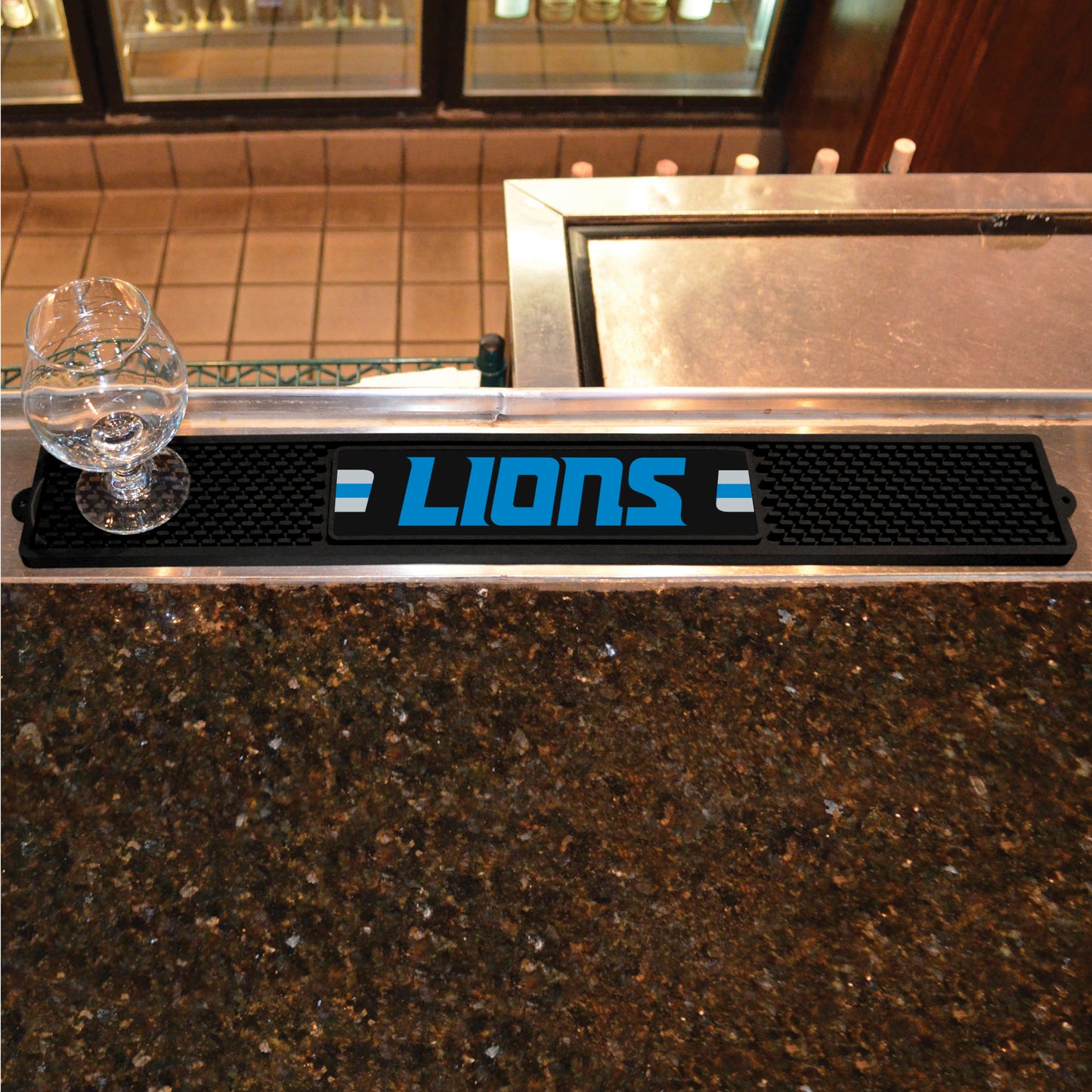 Detroit Lions Bar Drink Mat - 3.25in. x 24in.