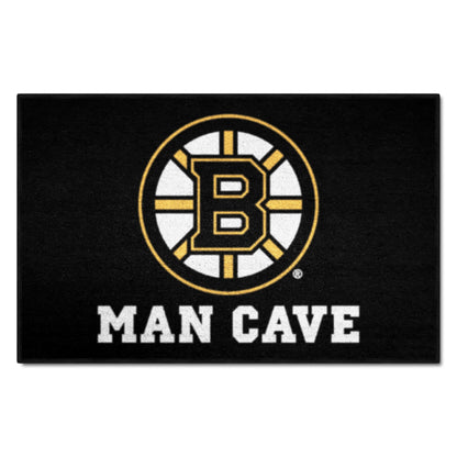 Boston Bruins Man Cave Starter Mat Accent Rug - 19in. x 30in.