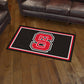 NC State Wolfpack 3ft. x 5ft. Plush Area Rug - "NCS" Primary Logo, Black