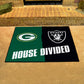 NFL Packers / Raiders House Divided Rug