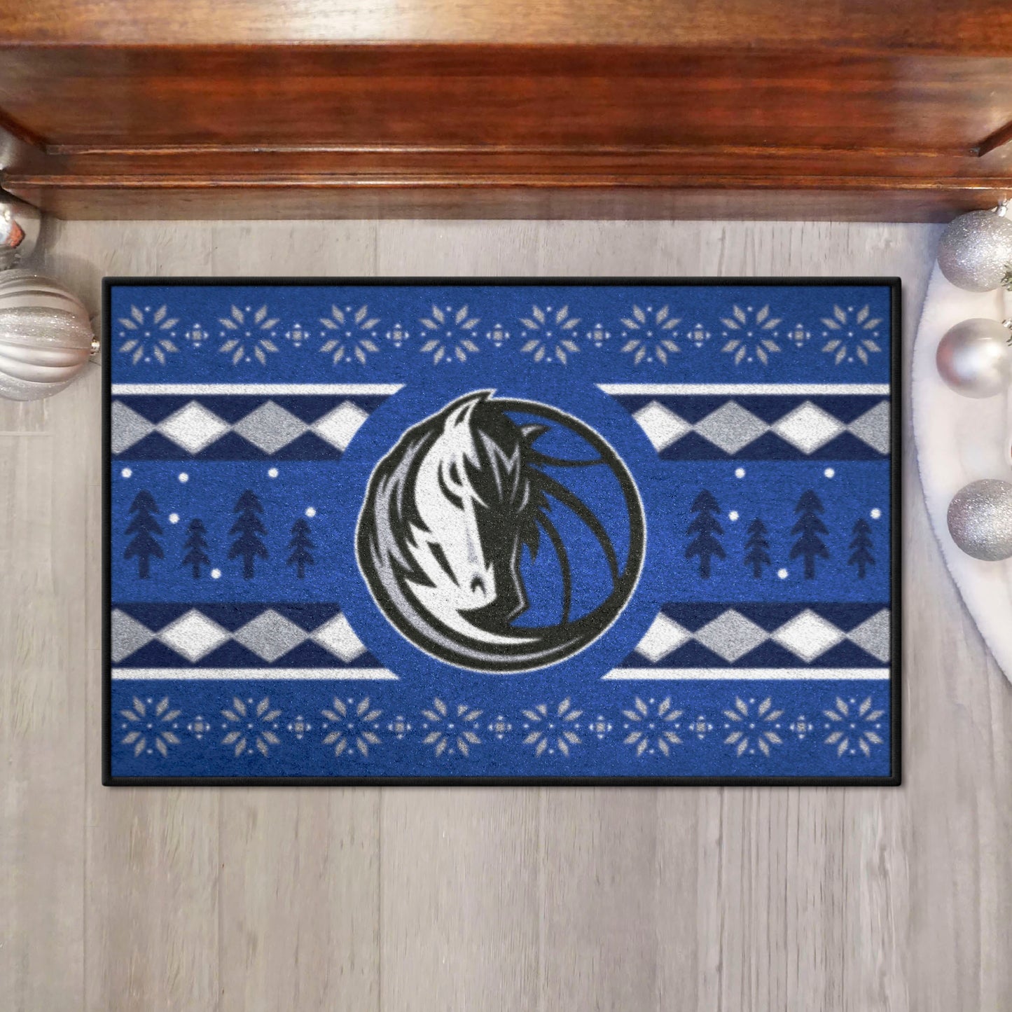 Dallas Mavericks Holiday Sweater Starter Mat Accent Rug - 19in. x 30in.