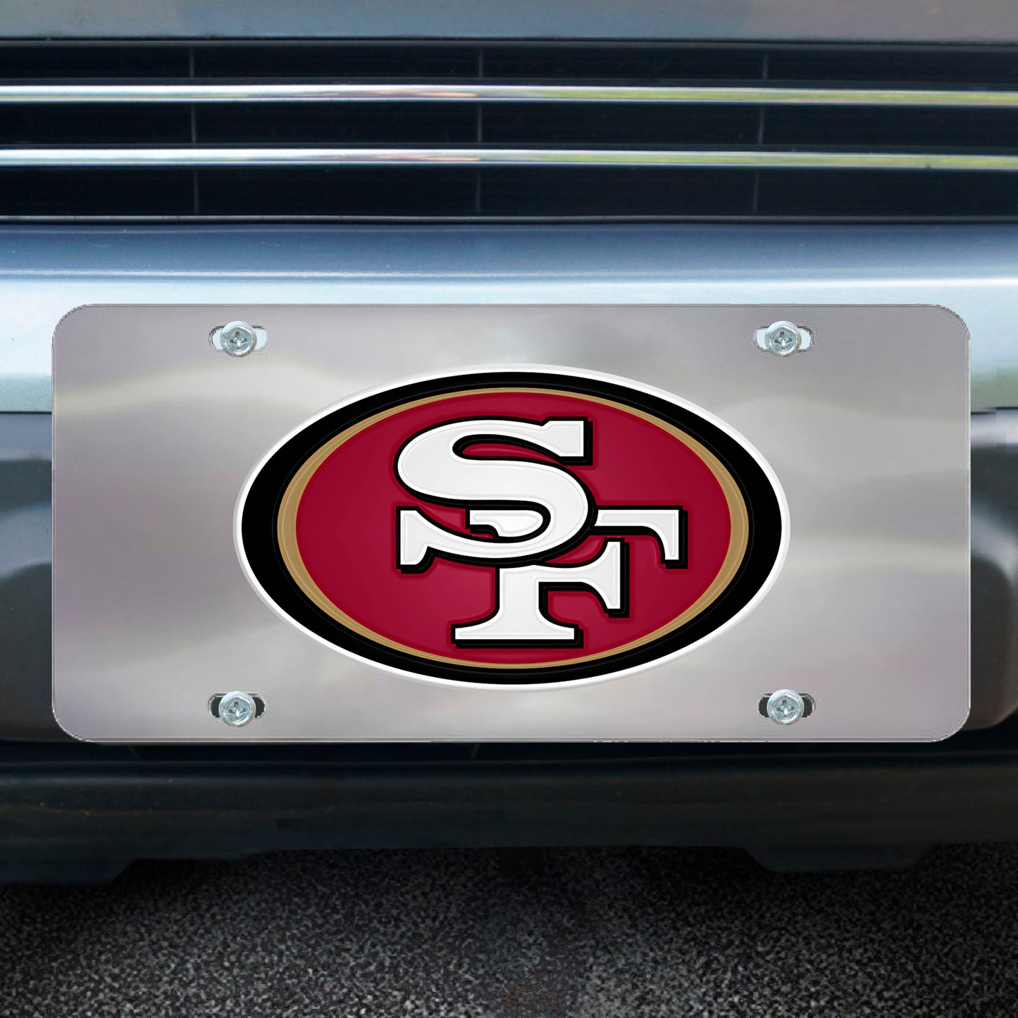 San Francisco 49ers 3D Stainless Steel License Plate