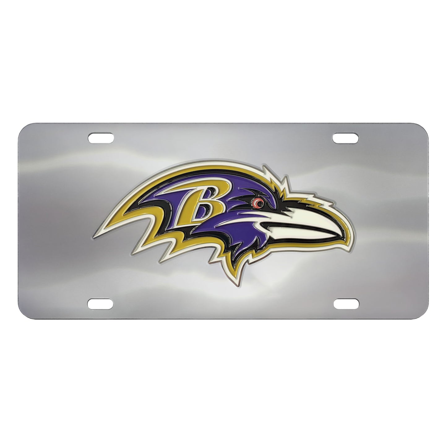 Baltimore Ravens 3D Stainless Steel License Plate