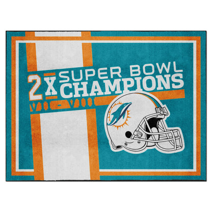 Miami Dolphins Dynasty 8ft. x 10ft. Plush Area Rug