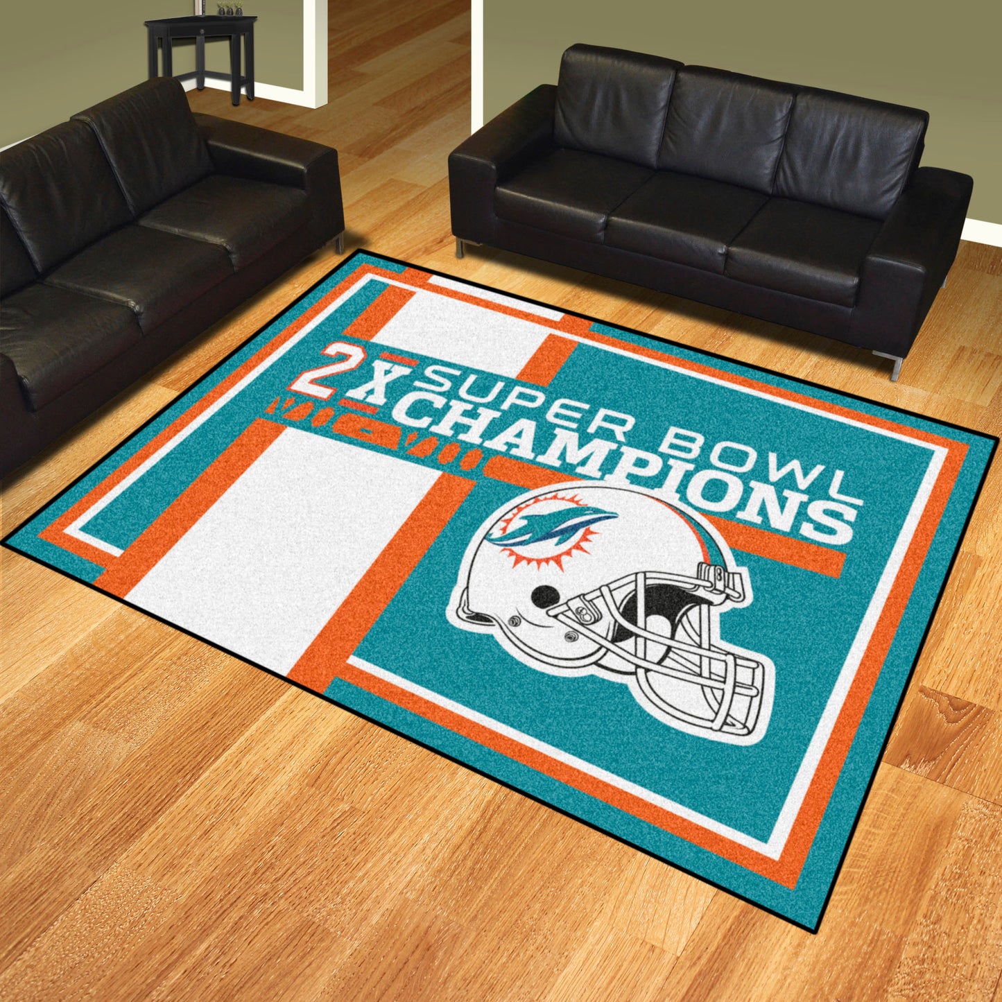 Miami Dolphins Dynasty 8ft. x 10ft. Plush Area Rug