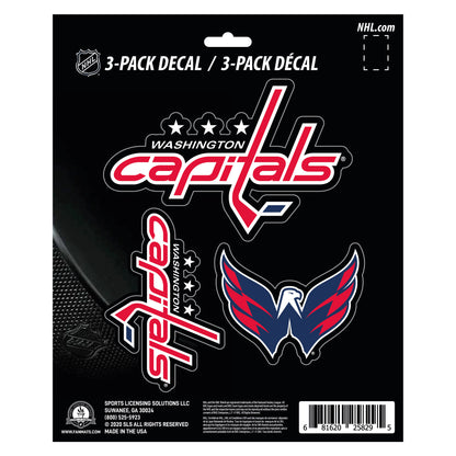 Washington Capitals 3 Piece Decal Sticker Set